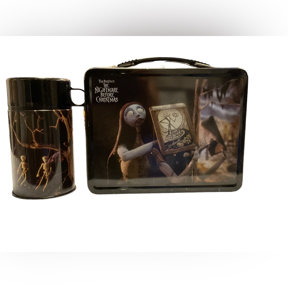 NECA Disney The Nightmare Before Christmas Lunchbox Tin Thermos Goth Vintage